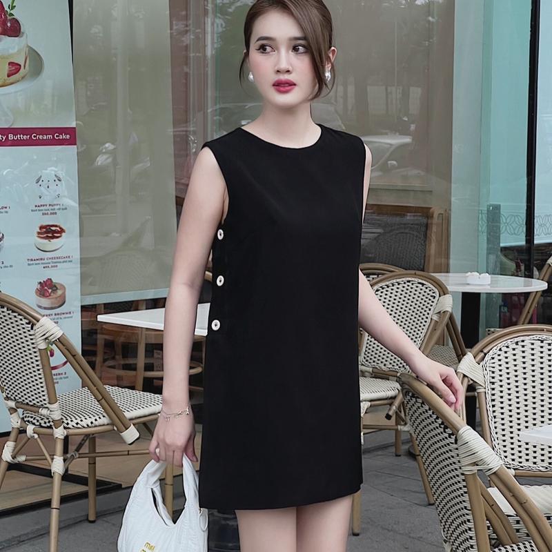 COLOUR- Set đồ nữ Áo form suông dài giấu quần xẻ lại 2 bên & quần short lưng sau thun Chất silk Nhật phong cách tối giản sành điệu