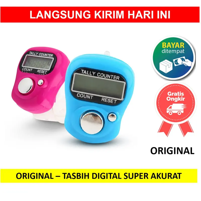 Tasbih Digital Elektronik Alat Hitung Finger Counter Electrik Elektrik Tally Tasbeh Jari 0