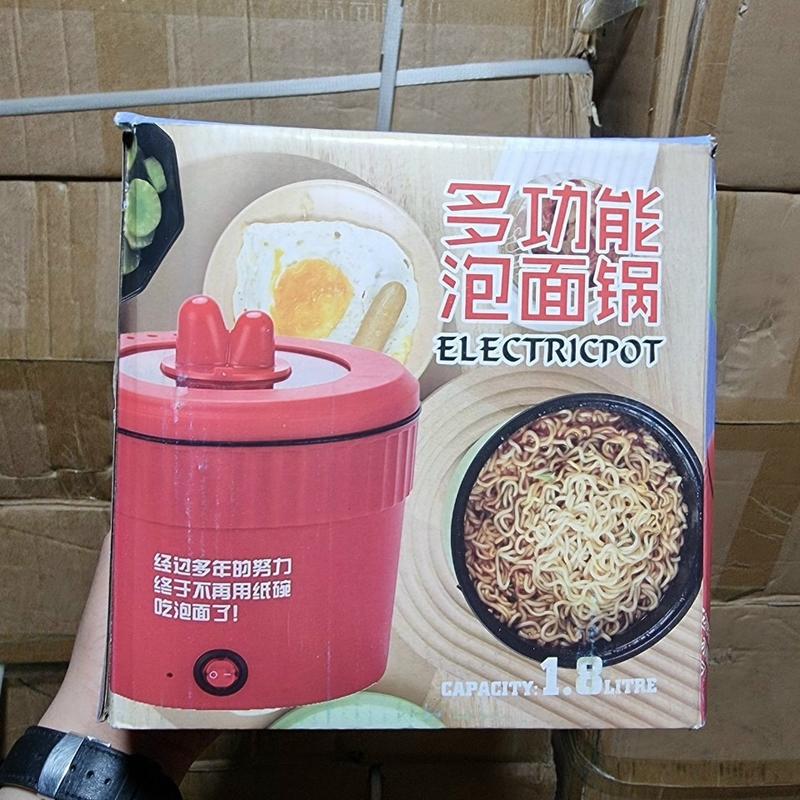 Nồi nấu mì mini đa năng, Bát điện mini , nồi điện nấu mì, Nồi Cơm Điện Mini ,nồi ăn lẩu 1 người dung tích 1L 2