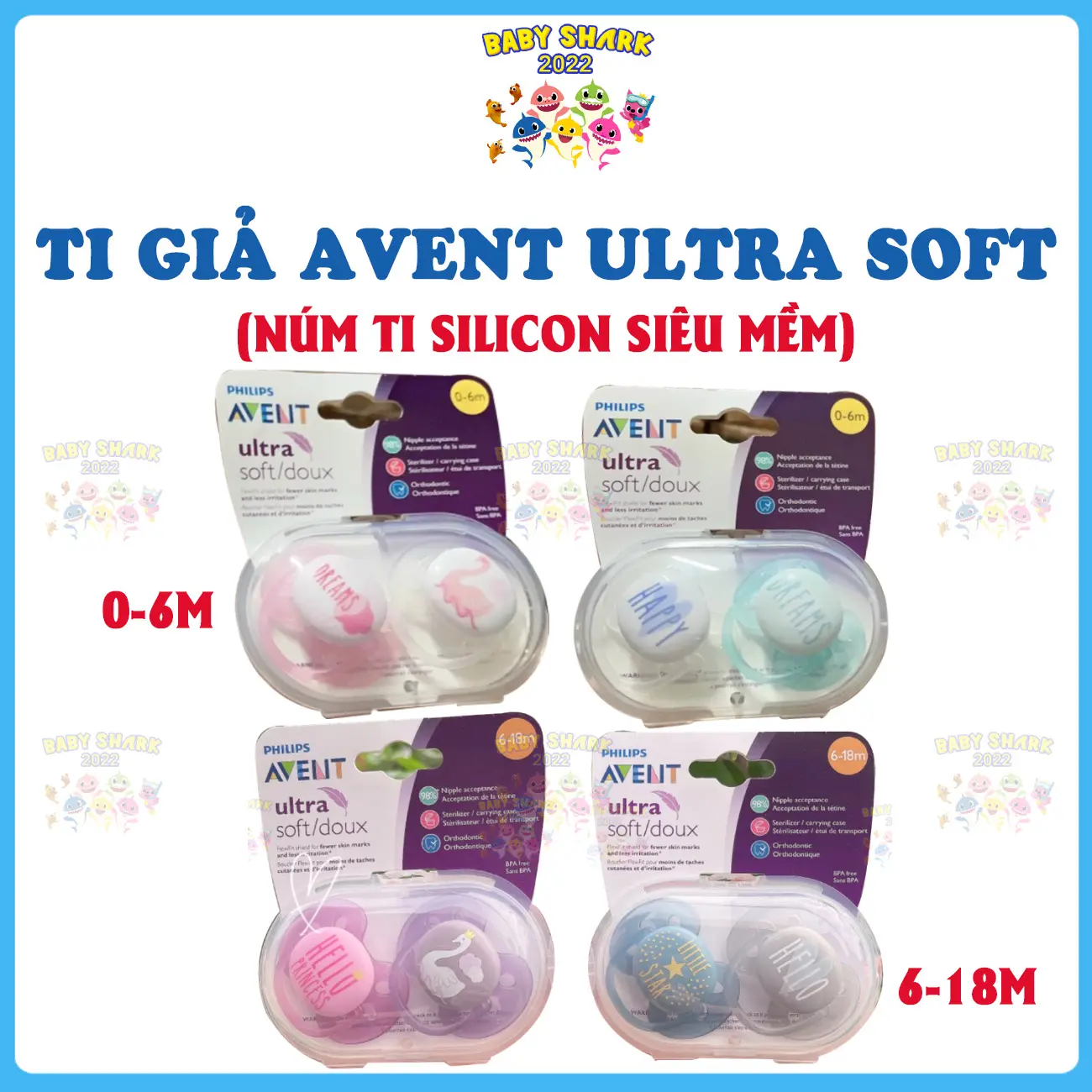 Ti giả Avent Ultra Soft  siêu mềm cho bé