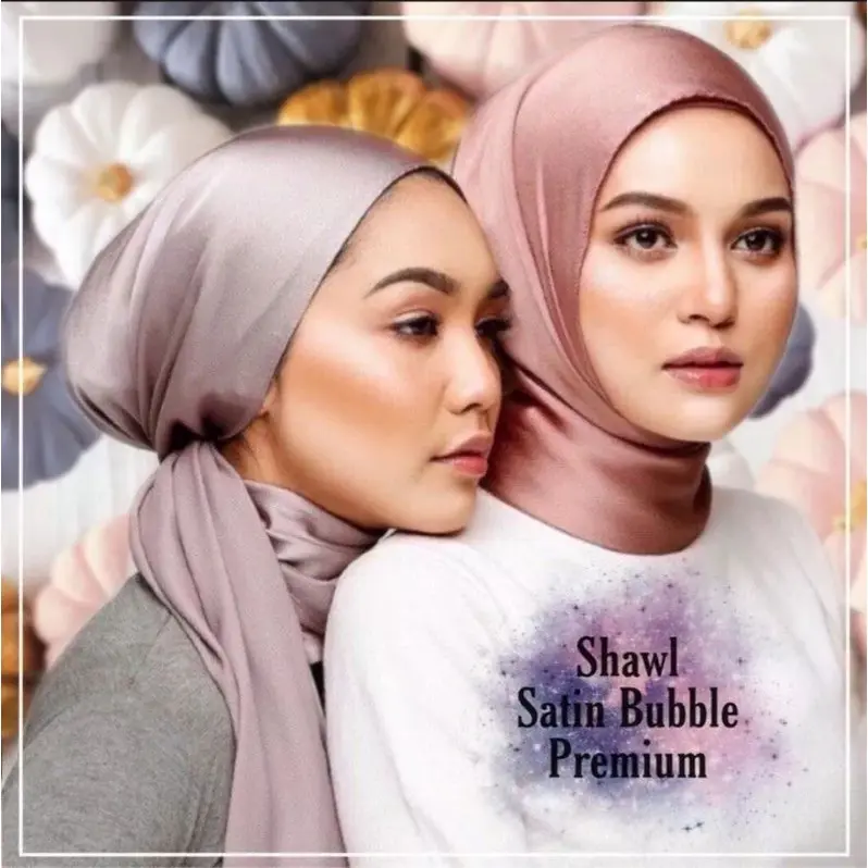 HIGH QUALITY LUXE BUBBLE SATIN SHAWL