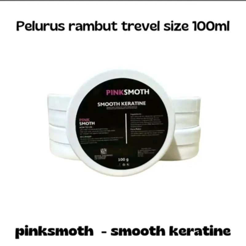 PINKSMOTH KERATIN Pelurus Rambut Travel Size 100ML Perawatan Melembutkan Meluruskan AFP