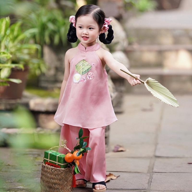 Set yếm đào bánh chưng Hồng, Xanh 7