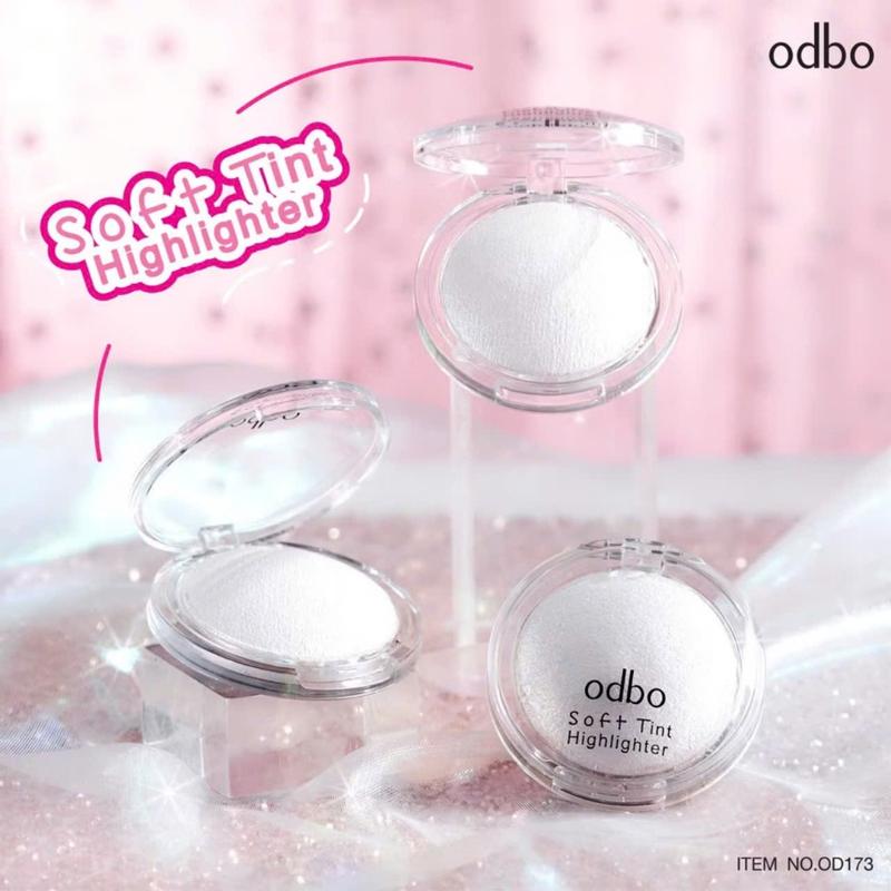 Phấn Bắt Sáng ODBO Có Nhũ Mini Màu Trắng Soft Tint Highlighter highlight sáp phan mat