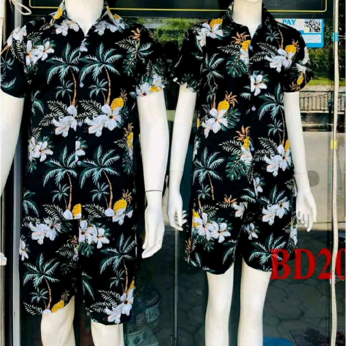 ĐỒ BỘ ĐI BIỂN HOA SỨ NỀN ĐEN