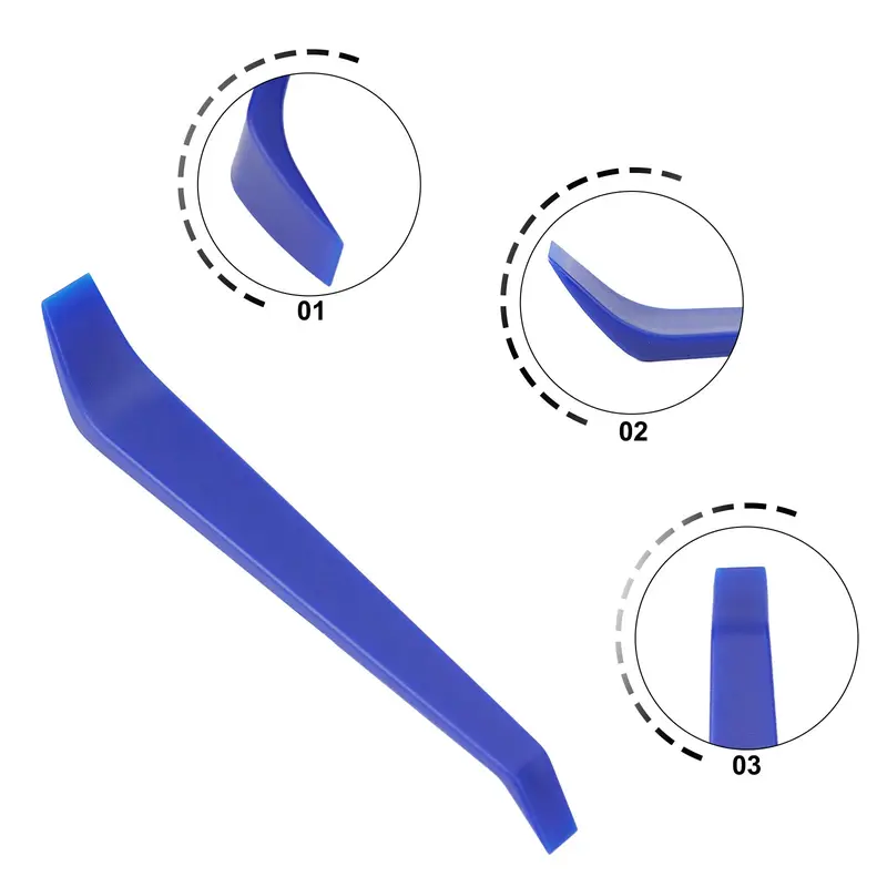 Dụng cụ cài đặt bảng điều khiển trang trí cửa ô tô, Dụng cụ tháo chốt clip cửa ô tô, Dễ dàng mang theo, Để ngăn ngừa trầy xước và hư hỏng trên ô tô, Bao gồm dụng cụ cài đặt 7