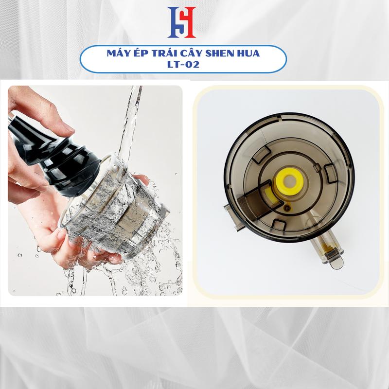 Shen Hua - Máy Ép Chậm (Máy Ép Trái Cây, Rau Củ Quả) LT-02, Công Suất 300W, 2 Đầu Ép, 2 Đầu Ra, Bảo Hành 1 Đổi 1 12 Tháng - Xay Sinh Tố Inox 5