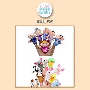 Boneka Jari - Finger Family Doll - Animals 10pcs 6pcs Keluarga Puppets Pretend Binatang Hewan Play
