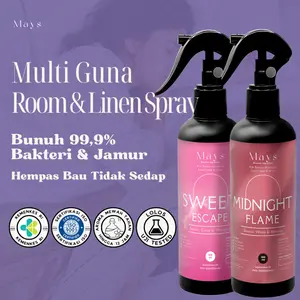 Mays Biocare Room & Linen Spray Premium 100ml - Pengharum Kain Anti Bakteri dan Jamur Wangi Tahan Lama 12 Jam