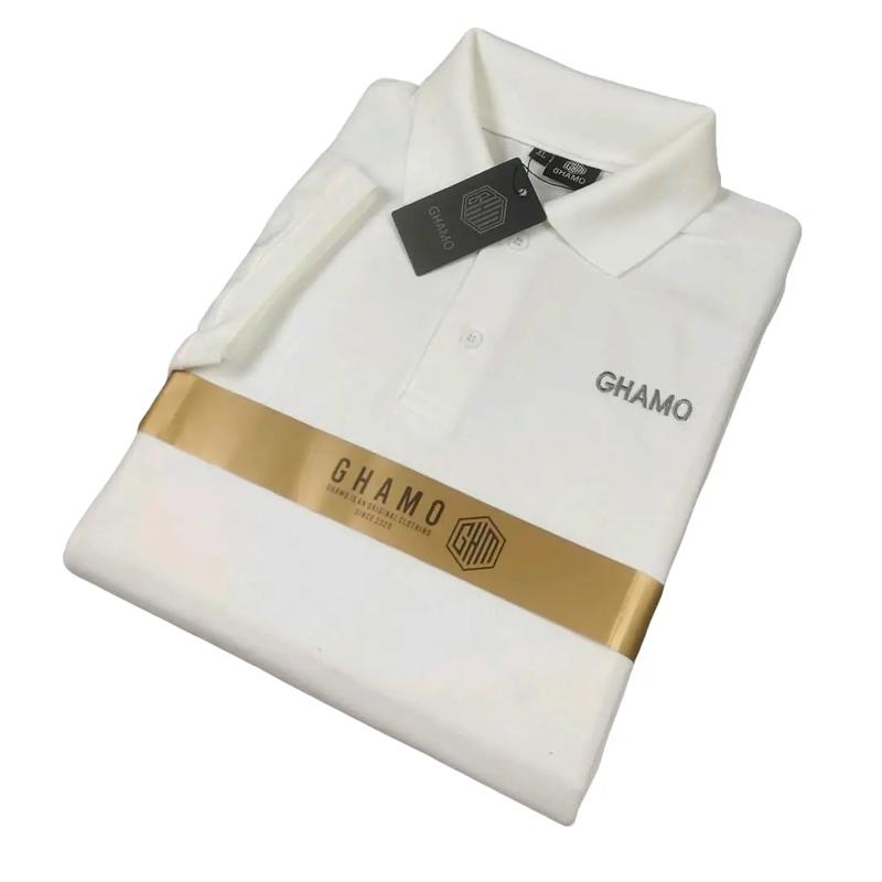 Kaos Krah Polo Pria /Kaos Kerah Pria Katun Polo Ghamo Baju Distro Slim Fit Motif Pendek Panjang Atasan 0