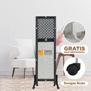 READY STOCK - 1 Pintu Sketsel Rotan No.19 Pembatas penyekat Partisi Ruangan Kantor Mushola