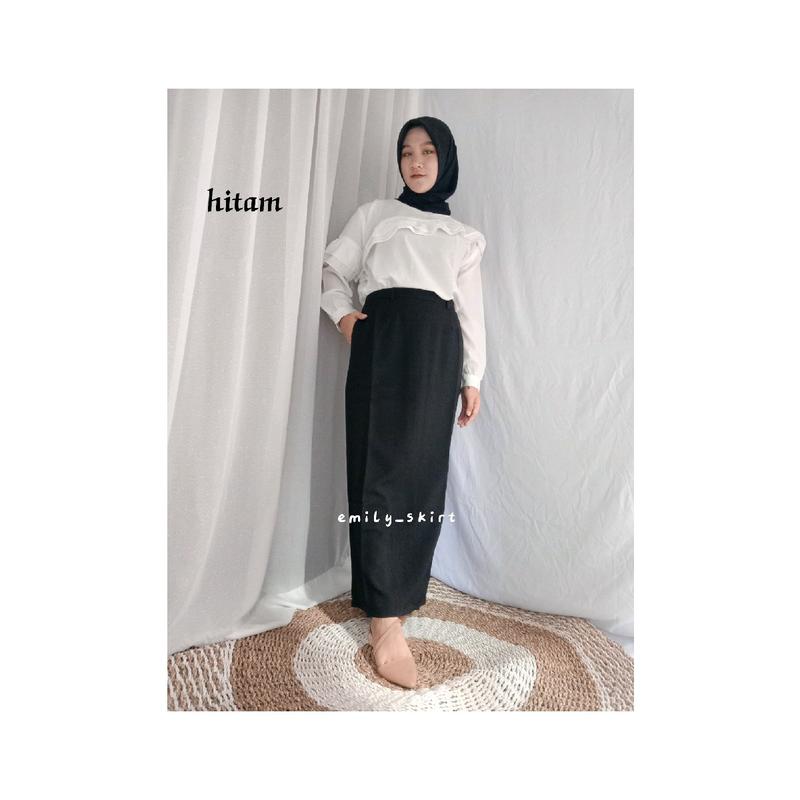 rok span syakira/rok kerja/rok rempel import Poliester Wanita 2