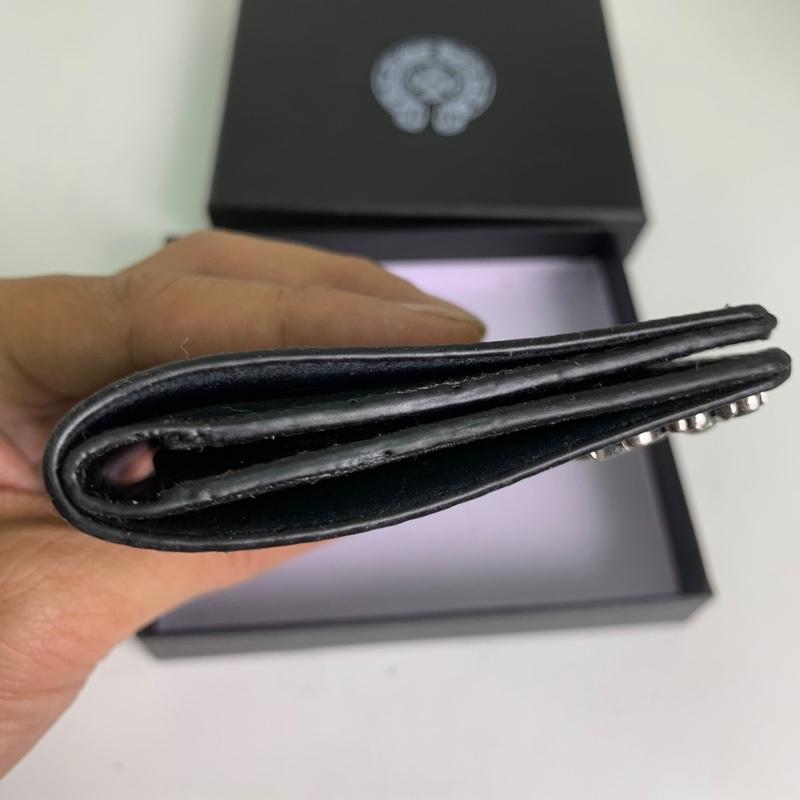 Ví đứng Chrome Heart da PU Cross x Anchor unisex fullbox 6