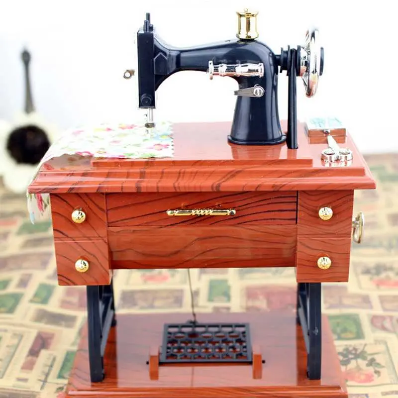 SARTORIUS Musical Box Kotak Musik Bentuk Miniatur Mesin Jahit - YL1010 Hadiah Kado