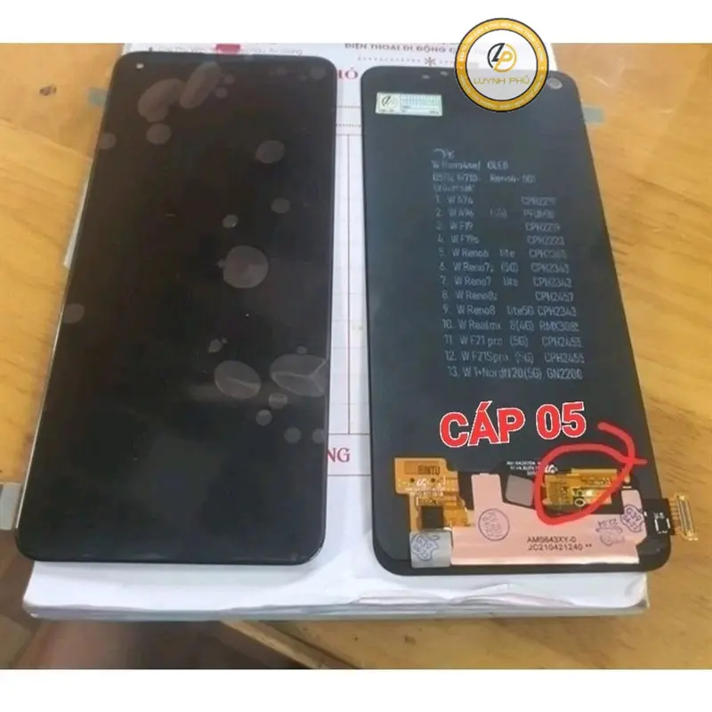 Màn hình reno 6z 5g 7z 5g 8z 5g oled tặng keo dán 0