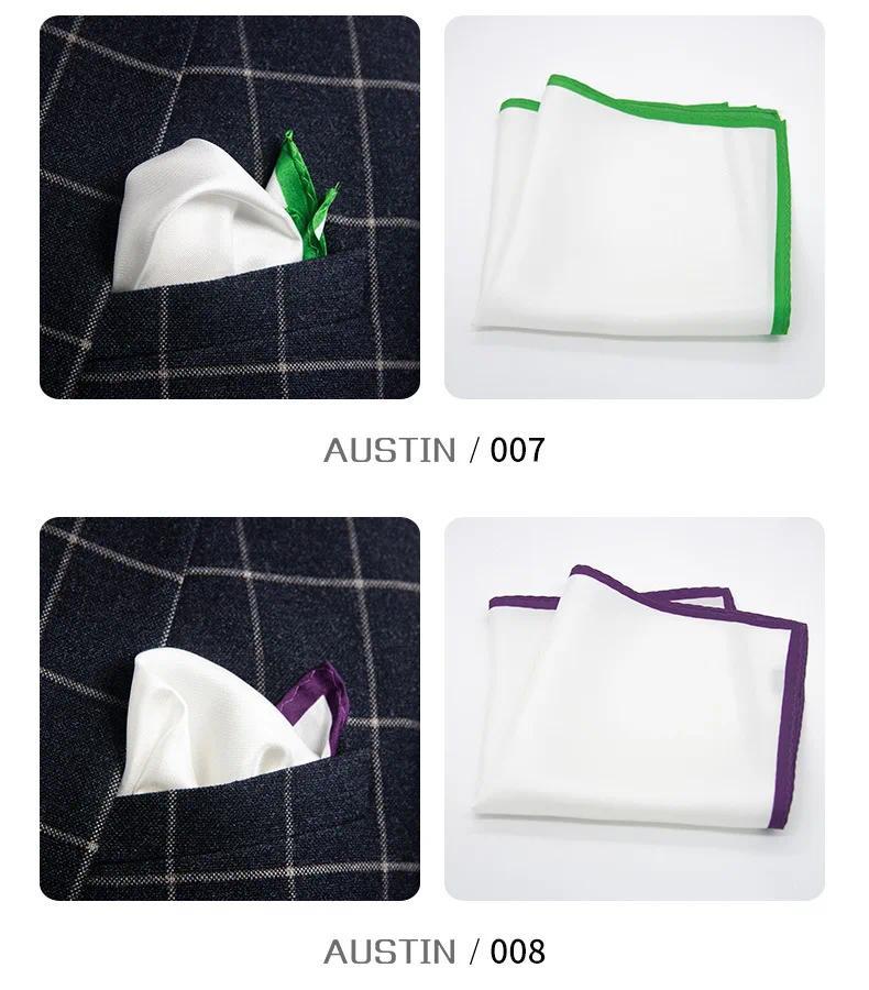 Product Introduction of Men 100% Silk Pocket Square Print Real Satin Small Square Scarf Gentleman Business Suit Shirt Chest Scarf Handkerchief 30*30 Cm 21