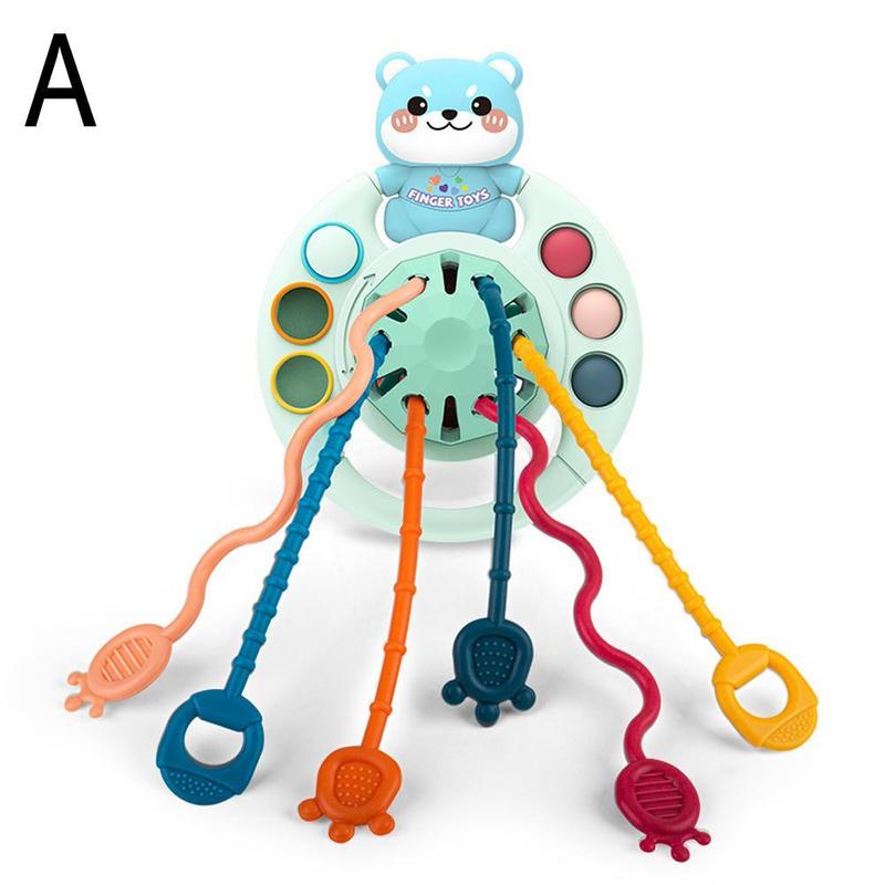 Product Introduction of Montessori Pull String Sensory Toys Kids Bαby 6 12 Teething Months Training Silicone Early A8W7 20