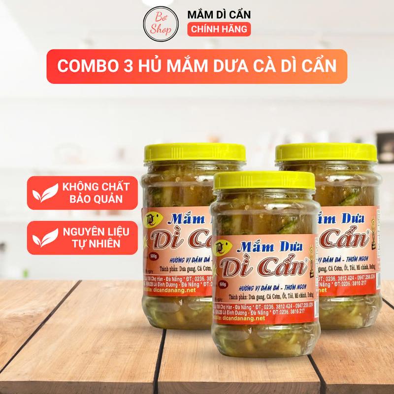 COMBO 3 HỦ MẮM DƯA ĐÈO DÌ CẨN ĐẶC SẢN ĐÀ NẴNG THƠM NGON HỦ 500GR siêu ngon Chua Food Miến