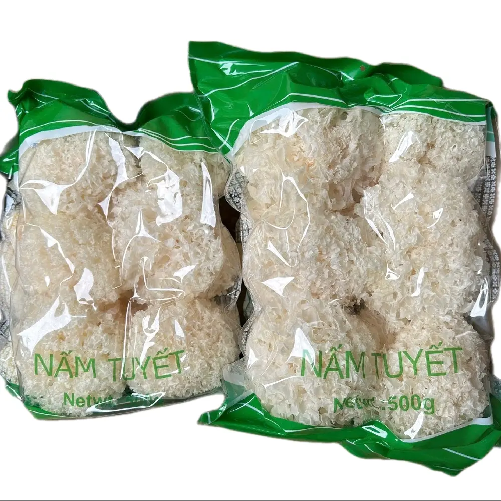 Nấm Tuyết Sấy Khô nguyên bông trắng đẹp tự nhiên không chất tẩy trắng, dùng chế biến các món ăn ngon - Gói 500g