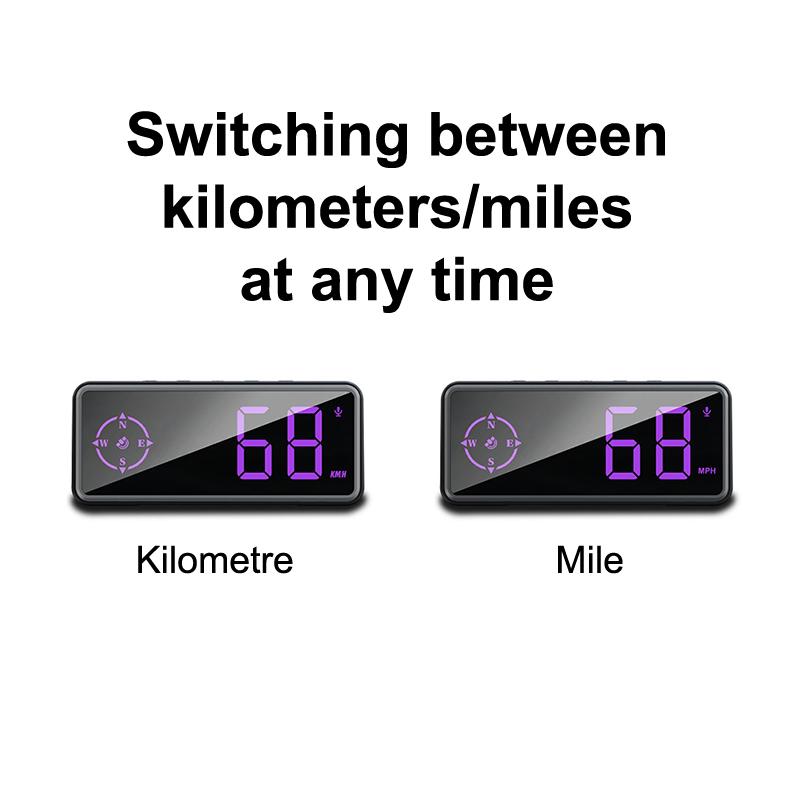 Product Introduction of Car Digital Speed Head Up Display Universal Speedometer HUD  Compass Speed Measurement Indicator For Truck Vehicles USB Power 23