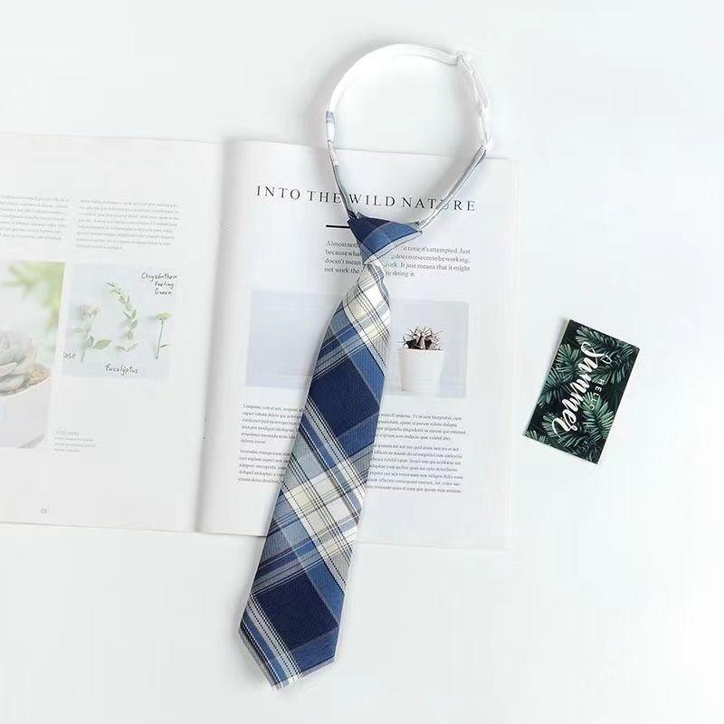 Product Introduction of Blue Tie DK Shirt Men's Casual Formal Lazy No-Knot Easy Pull College Style Bow Tie Women's Decoration 20