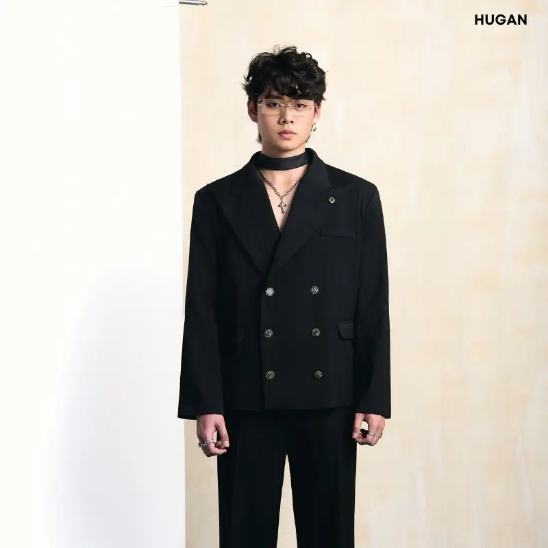 Áo Blazer Croptop thời trang nam HUGAN STORE HG03