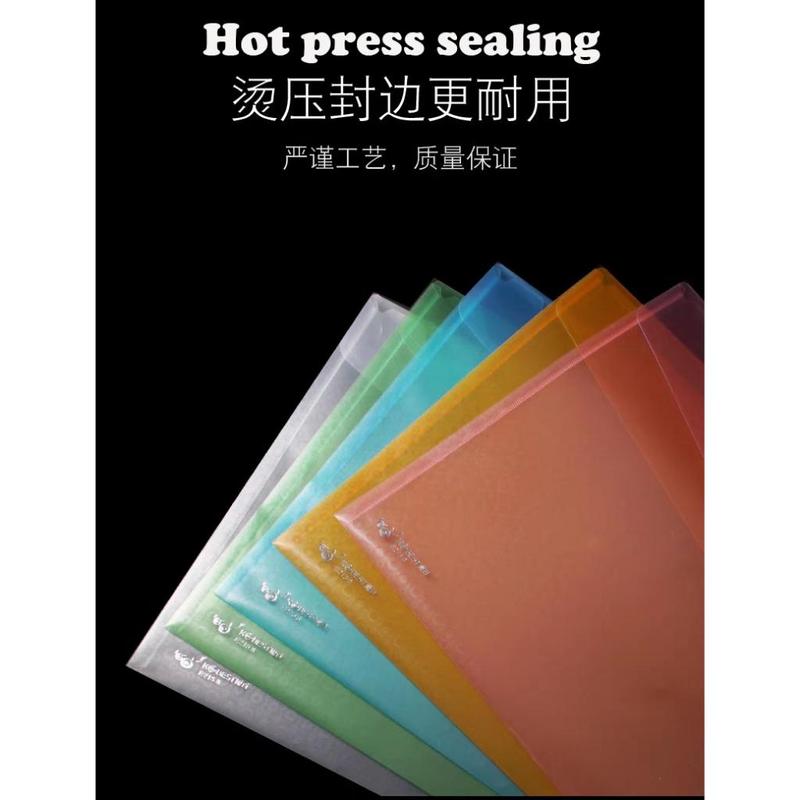 Product Introduction of A3 Size Pocket File Semi Transparent Button File Drawing File Stationery School Office Plastic File 27