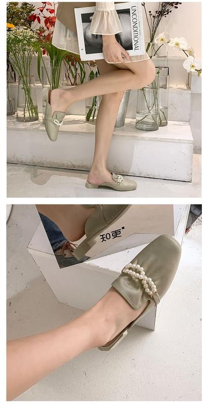 Product Introduction of Women's Summer Fashionable Outdoor Slippers 2022 New Korean Style Internet Celebrity Ins Home Non-Slip Cute Trendy Closed Toe Half Slippers 16