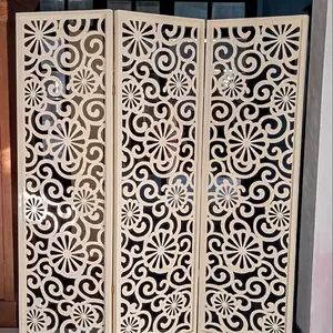 Sketsel Penyekat ruangan Plywood lasercut motif artistik