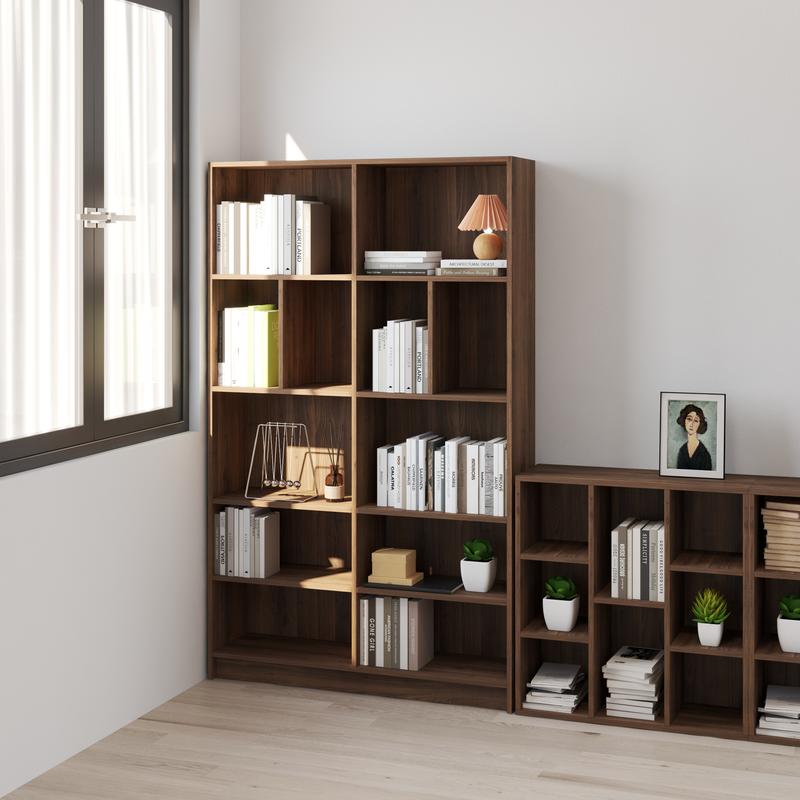 HAPPY FURNITURE , Kệ sách nhiều ngăn - CATY, KSA_086 , 110cm x 28cm x 180cm DxRxC 5