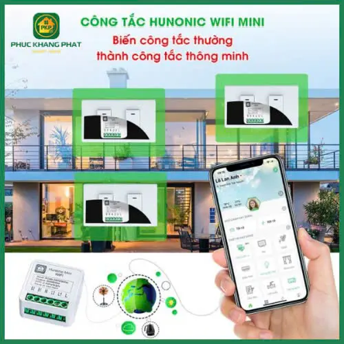 Công tắc điều khiển từ xa Hunonic Mini 2