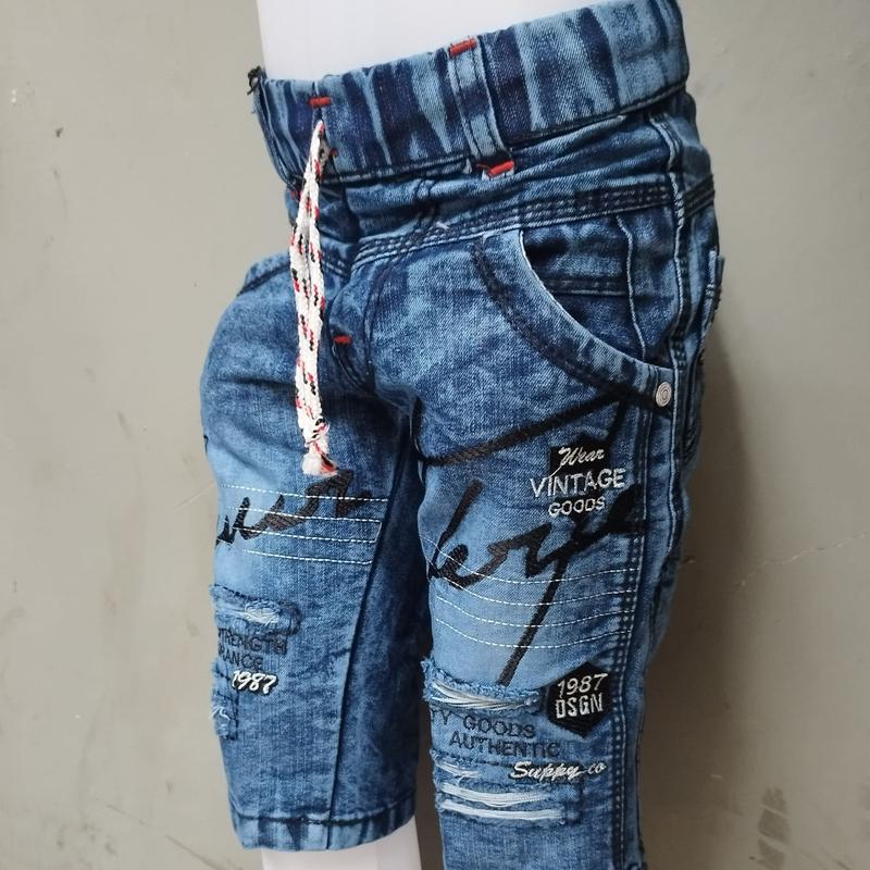 Celana pendek jeans anak laki2 usia 1-12 tahun motif bordir anak cowok keren dan modis 3