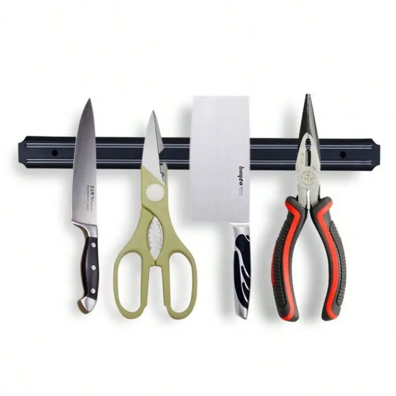 #KUP 1 Piece / 2 Pieces 15 Inch Multi-Function Magnetic Knife Holder Rack, Wall Mounted Knife Magnetic Strip Organizer With Super Strong Magnet For Kitchen, Garage, Workshop 4
