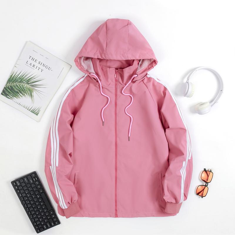 Áo Khoác Gió Nữ 2 Lớp Frorm Rộng Phối Viền Tay Chéo