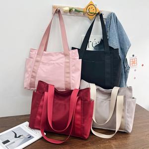 Beg Tote, Kapasiti Besar, Ketibaan Baru, Untuk Wanita, Gaya Kasual, Reka Bentuk Mudah, Fesyen, Serba guna, Bahan Nilon Ringan, Beg Tangan, Beg Bahu Bags Totebag