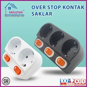 Mikotek Stopkontak Arde 1-3 Lubang Saklar Lampu Uticon