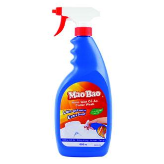 Nước giặt tẩy cổ áo Mao Bao 600ml tẩy Làm Sạch cổ áo, tay áo, nách áo, không phai màu, không hại da tay