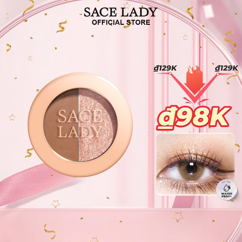 [LIVE] Phấn mắt hai tông màu SACE LADY hỗ trợ Bút Bắt Sáng, hỗ trợ Đường Viền hỗ trợ Sử Dụng Nhiều Màu 4g Nhũ Mắt Trang Điểm bảng mắt  peripera