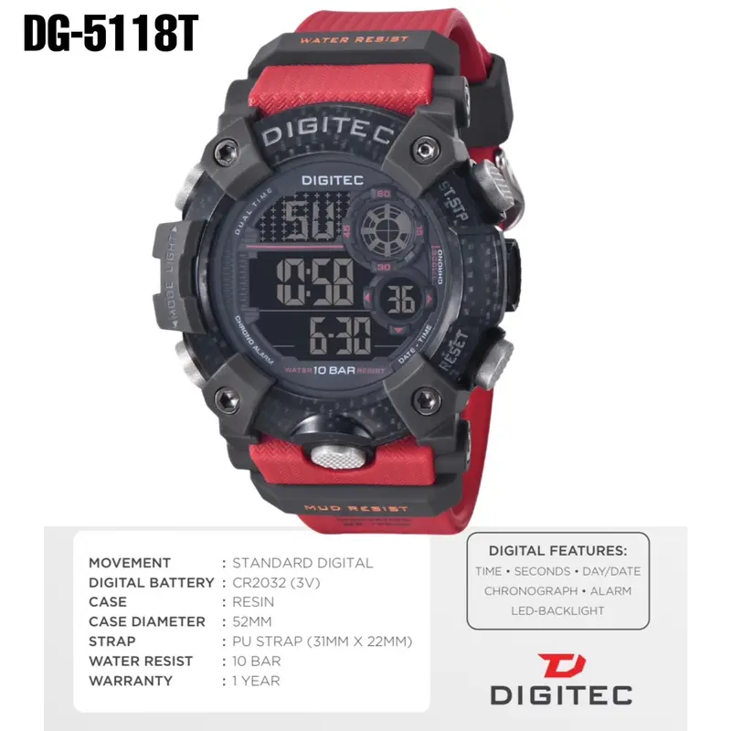 Jam Tangan PRIA DIGITEC DG-5118T 0