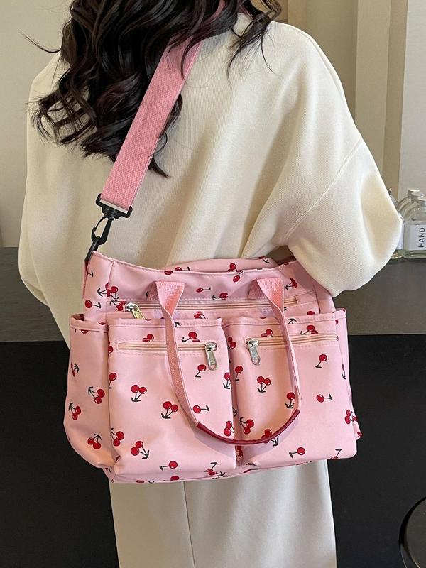 Women's Casual Solid Color Zipper Crossbody Bag Women, Handbag Sling Bag, Large Capacity Multi-pocket Design Portable Shoulder Bag for Daily Used, Girl Fashionable Shopping Bag Tote Bag for Women 5