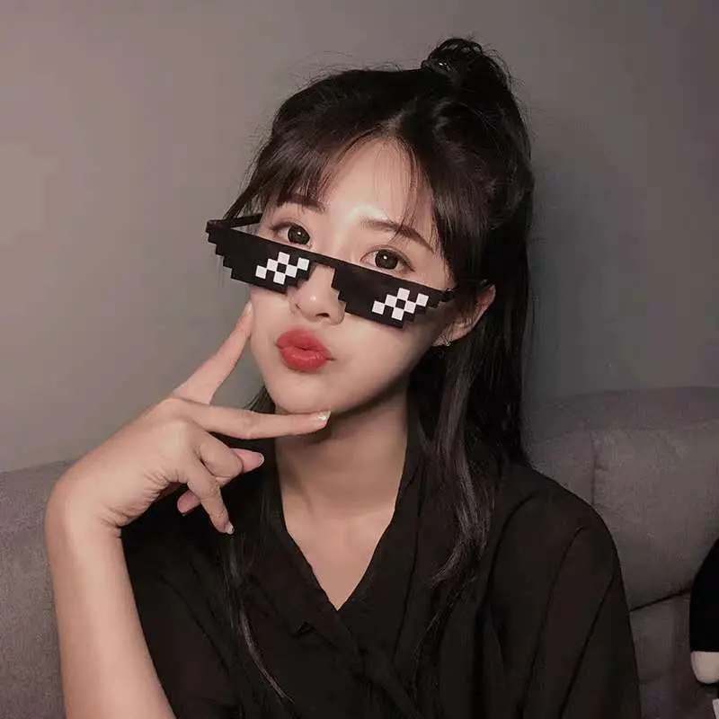 BISA COD F5348 Kaca Mata Thug Life / Kacamata Mainan Anak Minecraft / Kacamata Thug Life Mosaic Fashion Unisex / Kacamata Murah 2