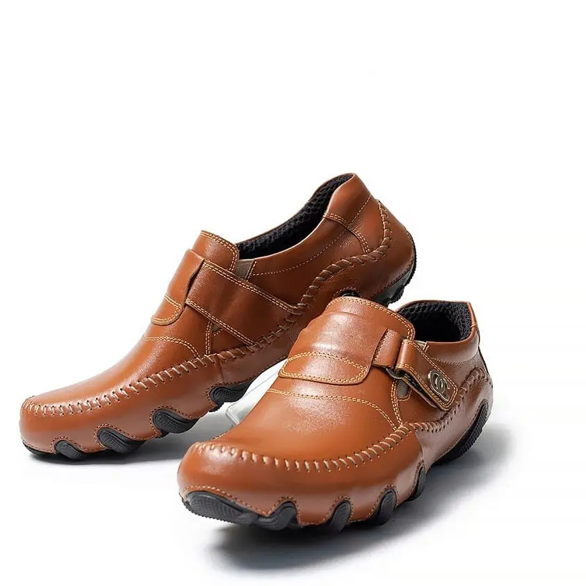 SEPATU KULIT PRIA SEPATU KULIT SLIP ON OC 003 Flat Kasual
