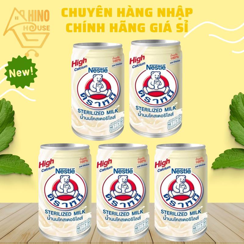 Sữa Gấu Nestle 150ml Thái Lan, Không Đường Giàu Canxi Và Dinh Dưỡng, Dạng Lon Tiện Lợi - Hinohouse
