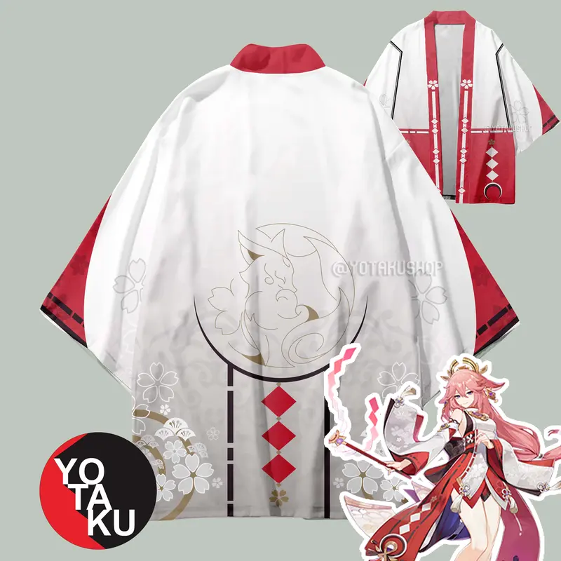 Haori Cardigan Game Genshin Impact Yae Miko Cape Kostum Cosplay Jepang YOTAKUSHOP 0