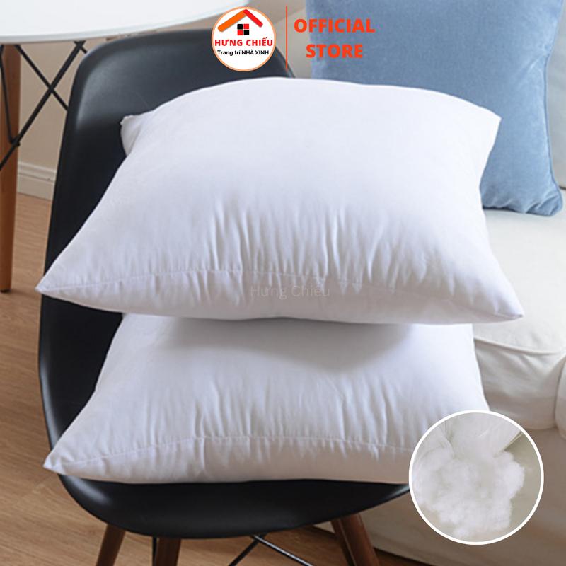 Ruột gối vuông tựa ghế sofa kích thước 45x45cm, gối vuông tựa trang trí, decor nhà cửa, có khóa kéo - Hưng Chiếu