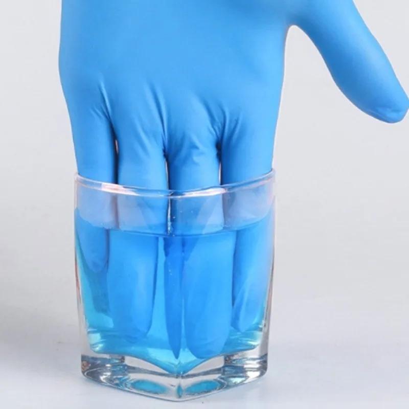 Product Introduction of 100PCS Disposable Blue Nitril Gloves Latex Free Waterproof Durable Suitable for Kitchen Food Processing Beauty SalonFamily 6
