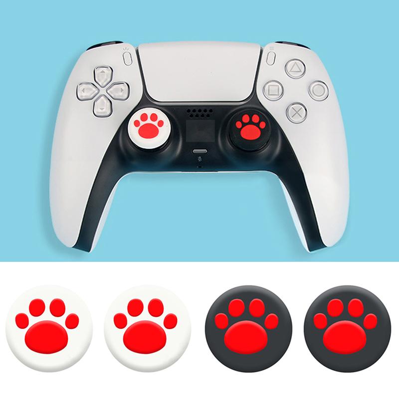 Tay Cầm Que Ngón Tay Cái Bằng Silicon, Dễ Thương, 2 Cái, Cho Nắp Bộ Điều Khiển PS4 / PS5, Bảo Vệ 1