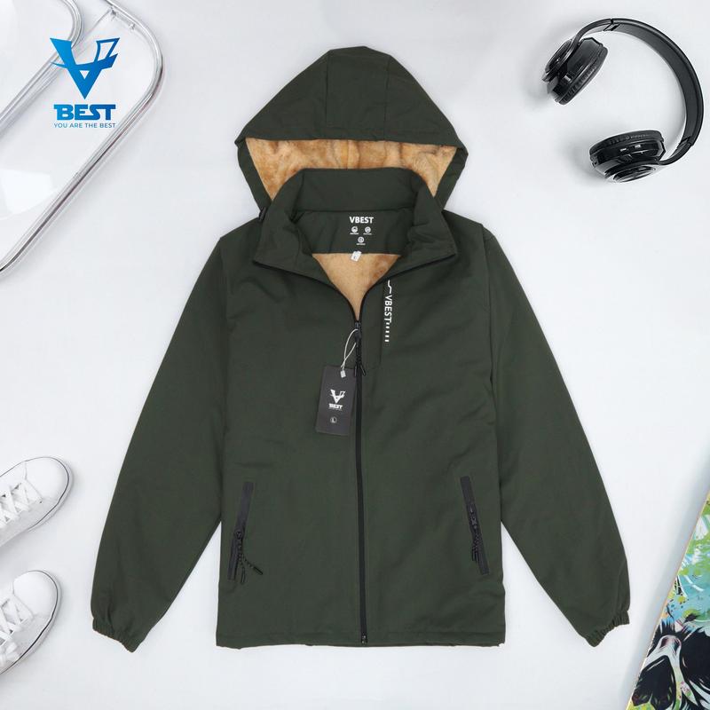  ÁO KHOÁC LÔNG NAM LỚP GIÓ TRÁNG CHỐNG THẤM NƯỚC CÓ TÚI TRONG 