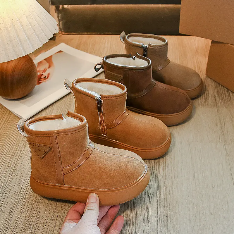 Children's Snow Boots 2025 Winter New Large Cotton Snow Boots Boys and Girls Cotton Boots Warm
