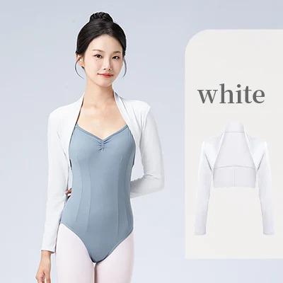 Women Ballet Short Dance Waistcoat Adults Teen Ballet Tops White Black Dance Shirts Dance Costumes 7